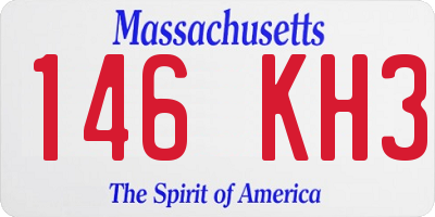 MA license plate 146KH3