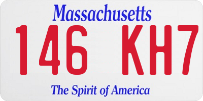 MA license plate 146KH7
