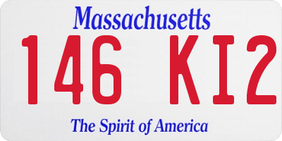MA license plate 146KI2