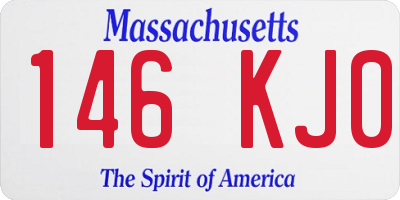 MA license plate 146KJ0