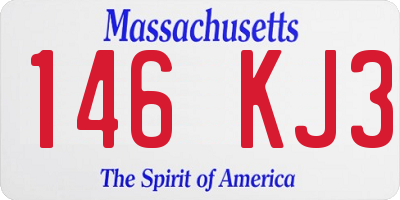 MA license plate 146KJ3