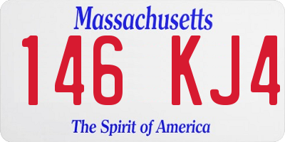 MA license plate 146KJ4