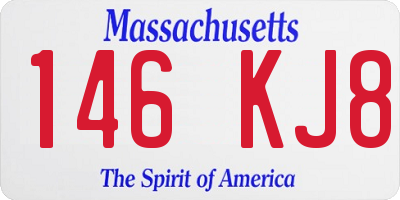 MA license plate 146KJ8