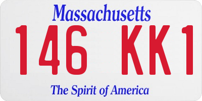 MA license plate 146KK1