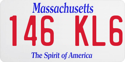 MA license plate 146KL6