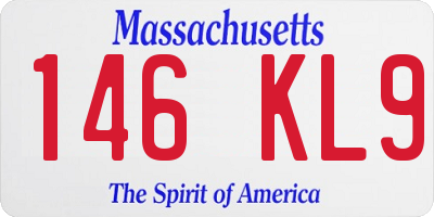 MA license plate 146KL9