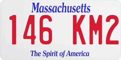 MA license plate 146KM2