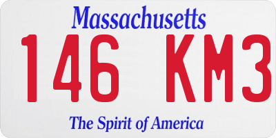 MA license plate 146KM3