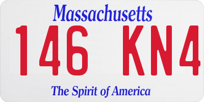 MA license plate 146KN4