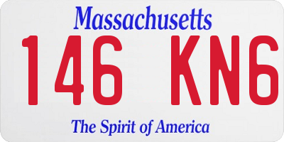 MA license plate 146KN6