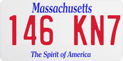 MA license plate 146KN7