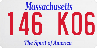 MA license plate 146KO6