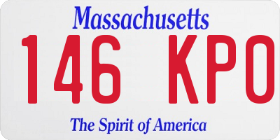 MA license plate 146KP0