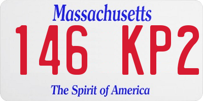 MA license plate 146KP2