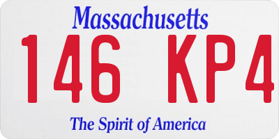 MA license plate 146KP4