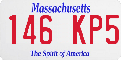 MA license plate 146KP5