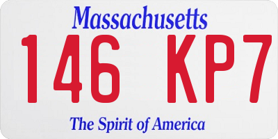 MA license plate 146KP7