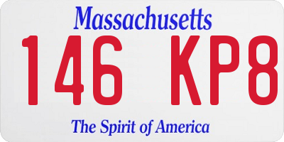 MA license plate 146KP8