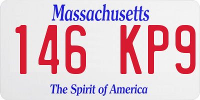 MA license plate 146KP9
