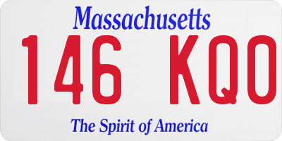 MA license plate 146KQ0