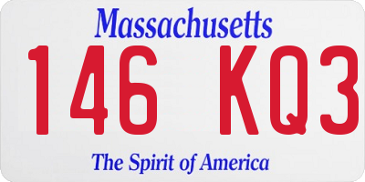 MA license plate 146KQ3