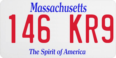 MA license plate 146KR9