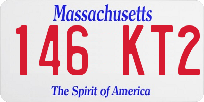 MA license plate 146KT2