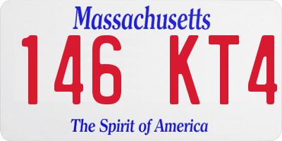 MA license plate 146KT4