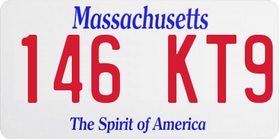 MA license plate 146KT9