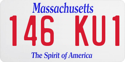 MA license plate 146KU1