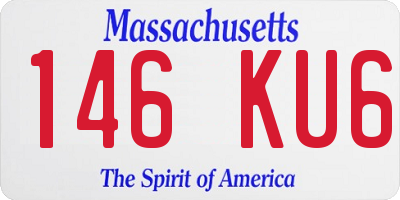 MA license plate 146KU6