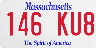 MA license plate 146KU8