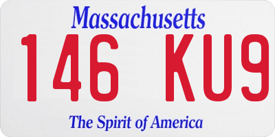 MA license plate 146KU9