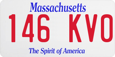 MA license plate 146KV0