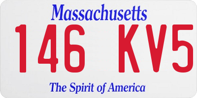 MA license plate 146KV5