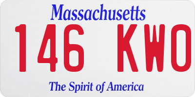 MA license plate 146KW0