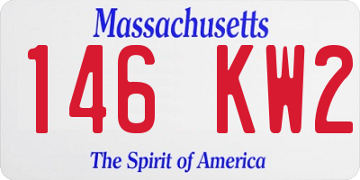 MA license plate 146KW2