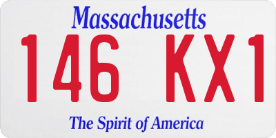 MA license plate 146KX1