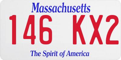 MA license plate 146KX2