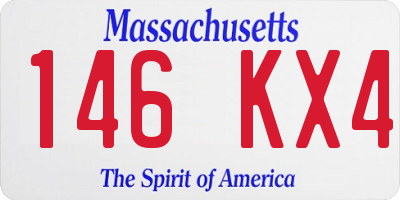 MA license plate 146KX4