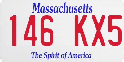 MA license plate 146KX5