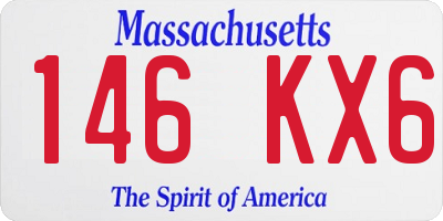 MA license plate 146KX6