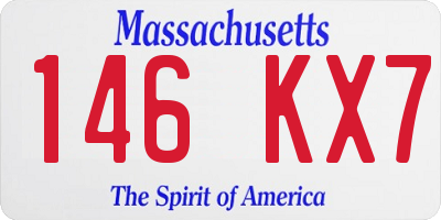 MA license plate 146KX7