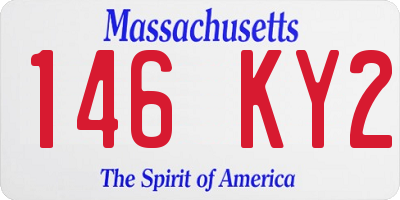 MA license plate 146KY2