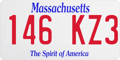 MA license plate 146KZ3
