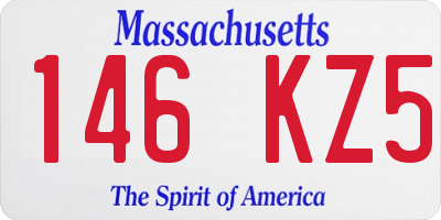 MA license plate 146KZ5