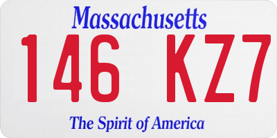 MA license plate 146KZ7