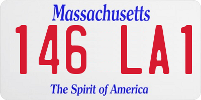MA license plate 146LA1
