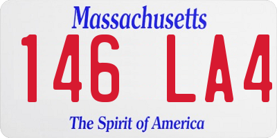MA license plate 146LA4