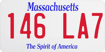 MA license plate 146LA7